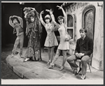 Miguel Godreau, Angela Lansbury, Kurt Peterson (seated), and unidentified dancers in the stage production Dear World