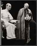 Emlyn Williams, Fred Stewart, and Jeremy Brett in the stage production The Deputy