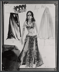 Costume sketch by Sara Brook for the stage production The Desert Song