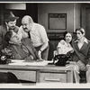 Marty Brill, Barry Nelson, Paul Lipson, Rita Gam and Marc Alaimo in the stage production Detective Story
