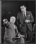 Eduardo Ciannelli and Leo Genn in rehearsal for the stage production The Devil's Advocate