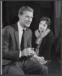 Edward Mulhare and Tresa Hughes in rehearsal for the stage production The Devil's Advocate