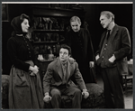 Tresa Hughes, Dennis Scroppo, Leo Genn, and Sam Levene in the stage production The Devil's Advocate