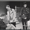 Roddy McDowall [standing left foreground], Bert Remsen [standing right foreground] and unidentified others in the stage production Diary of a Scoundrel