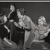 Phyllis Love, Martha Scott, Evans Evans and unidentified in rehearsal for the stage production A Distant Bell