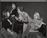 Phyllis Love, Martha Scott, Evans Evans and unidentified in rehearsal for the stage production A Distant Bell