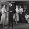 Phyllis Love andrew Prine, Evans Evans, Patrica Roe and unidentified others in the stage production A Distant Bell