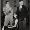 Joe Layton, Lesley Ann Warren and Elliott Gould in rehearsal for the stage production Drat the Cat!
