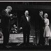 Cameron Prud'homme, John McGiver, Tom Poston, and Georgann Johnson in the stage production Drink to Me Only