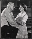 Alec Guiness and Barbara Berjer in rehearsal for the stage production Dylan