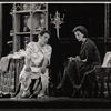 Alec Guinness and Barbara Berjer in the stage production Dylan