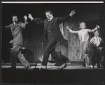 Hal Linden (center) and dancers in the stage production The Education of Hyman Kaplan