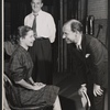 Phyllis Love, Karl Malden, and director Hume Cronyn in rehearsal for the stage production The Egghead