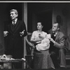 Edward Franz, Phyllis Love, and Karl Malden in the stage production The Egghead