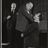 Albert Dekker, Russell Collins and Ed Asner in rehearsal for the stage production Face of a Hero