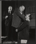 Albert Dekker, Russell Collins and Ed Asner in rehearsal for the stage production Face of a Hero