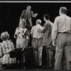 Jack Lemmon (standing on platform) and cast in the stage production Face of a Hero