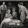 Albert Dekker, unidentified actresses, and Jack Lemmon in the stage production Face of a Hero