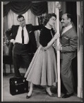 Robert Webber, Ellen McRae [Burstyn], and unidentified actor in the stage production Fair Game