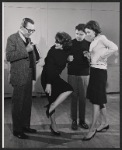 Maggie Hayes, Paul Shyre [center] and unidentified others in the stage production Fair Game for Lovers