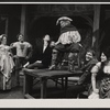 Jerome Kilty [center] and unidentified others in the 1966 American Shakespeare production of Falstaff