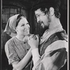 Bette Midler and unidentified in the stage production Fiddler on the Roof