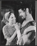 Bette Midler and unidentified in the stage production Fiddler on the Roof