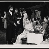 Bette Midler (center seated) and unidentified cast members in the stage production Fiddler on the Roof