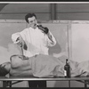 Martin Waldron and unidentified in the stage production Fools Are Passing Through