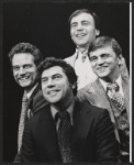 Clockwise from bottom: John Colenback, Ron Hale, Jeremiah Sullivan, and Robert Stattel in the stage production Four Friends