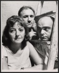 Tresa Hughes, Gene Hackman, and James Coco in rehearsal for the stage production Fragments/The Basement