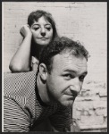 Tresa Hughes and Gene Hackman in rehearsal for the stage production Fragments/The Basement