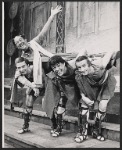 Phil Silvers [at top] and unidentified others in the 1972 Broadway revival of A Funny Thing Happened on the Way to the Forum