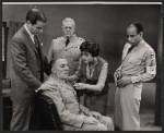 Tim O'Connor, William Bendix, John Leslie, Dolores Sutton and Roscoe Lee Browne in the stage production General Seeger