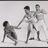 Rawn Spearman [right] and unidentified others in the stage production Get On Board the Jazz Train