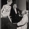 Florence Henderson, Jose Ferrer, and Noel Coward in rehearsal for the stage production The Girl Who Came to Supper