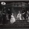 Florence Henderson and Irene Browne (center) with company in the stage production The Girl Who Came to Supper