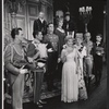 Florence Henderson and Irene Browne (center) surrounded by the company in the stage production The Girl Who Came to Supper