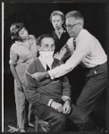 Imogene Coca, King Donovan, Dorothy Gish, and director Bretaigne Windust in rehearsal for the stage production The Girls in 509