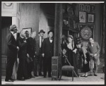Unidentified actors, Robert Emhardt, Imogene Coca, Peggy Wood , and King Donovan in the stage production The Girls in 509