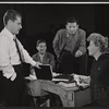 Director Jack Garfein, producer Cheryl Crawford, playwright N. Richard Nash, and Shelley Winters in rehearsal for the stage production Girls of Summer