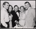 Playwright Tennessee Williams (center) and George Grizzard, Piper Laurie, Maureen Stapleton, and Pat Hingle of the stage production The Glass Menagerie