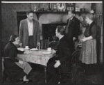 Fay Compton, Mike Kellin, Larry Hagman, John McGiver, and Maureen Delany in the stage production God and Kate Murphy