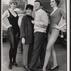 Eydie Gorme, Steve Lawrence, and unidentified dancers in rehearsal for the stage production Golden Rainbow