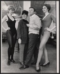 Eydie Gorme, Steve Lawrence, and unidentified dancers in rehearsal for the stage production Golden Rainbow