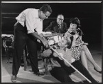 Director Warner LeRoy, playwright Maxwell Anderson, Viveca Lindfors, and Alvin Epstein in rehearsal for the stage production The Golden Six