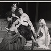 Roger Evan Boxill, unidentified actresses, and Avra Petrides (kneeling on floor) in the stage production The Golden Six