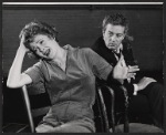Cara Williams and Sydney Chaplin in rehearsal for the stage production Goodbye, Charlie