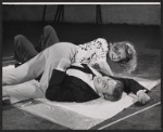 Lauren Bacall and Sydney Chaplin in rehearsal for the stage production Goodbye, Charlie