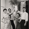 Pat Finley, Ken Urmston, Saralou Cooper and unidentified in the stage production Greenwich Village USA
